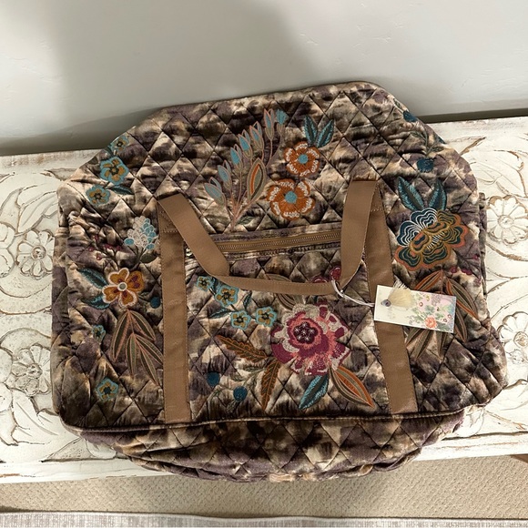JOHNNY WAS Bianca Velvet Quilted Duffel - Picture 3 of 5